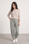 Jacinda Stripe Cotton Trousers Khaki – image 1 of 6