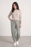 Jacinda Stripe Cotton Trousers Khaki – image 1 of 6