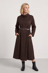 Eudora Belted Dress Cocoa – image 1 of 6