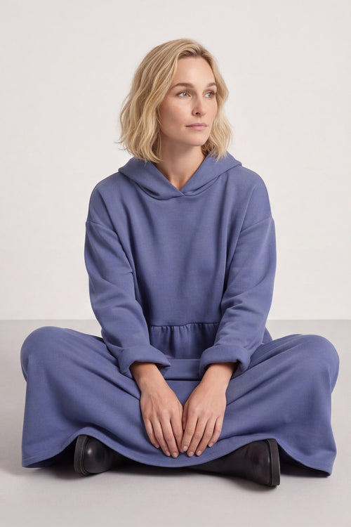 Saskia Hooded Dress Blue - Image 8