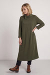 Wanda Zip Polo Cotton Dress Khaki – image 1 of 6