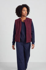 Tessa Bouclé Gilet Wine - Tessa Bouclé Gilet – image 1 of 5