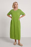 Raven Embroidered Shoulder Cotton Dress Olive – image 1 of 6
