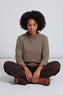 Lyssa Cowl Neck Stripe Top Stone – image 1 of 5