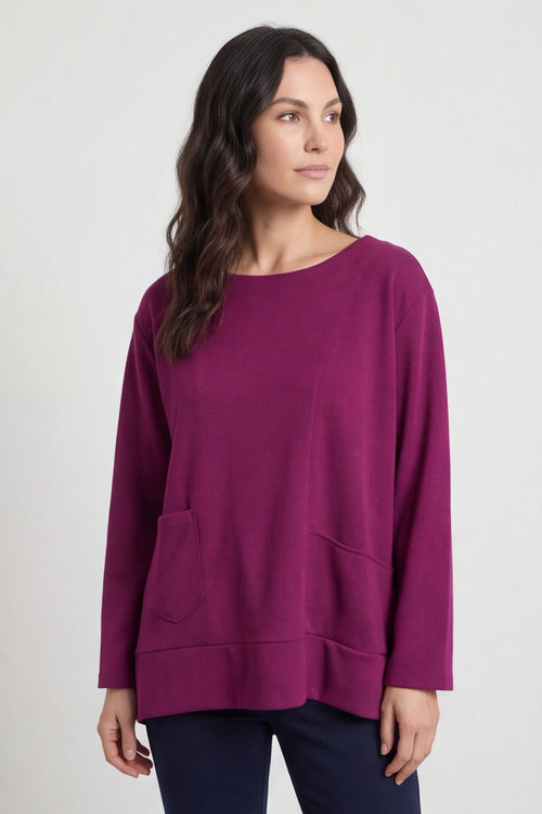 Codie Wool Top Berry – image 1 of 5