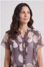 Skye Spot Print Frill Shirt Cocoa – image 1 of 5