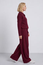 Cinda Cotton Trousers Wine Wine - Cinda Cotton Trousers Wine – image 1 of 5