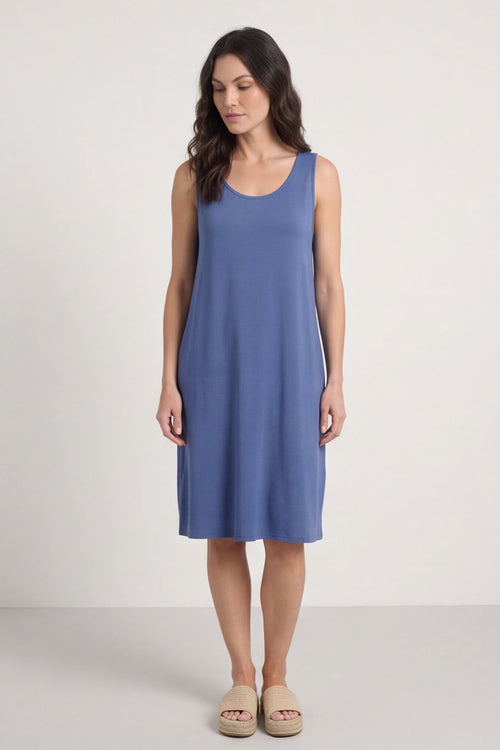 Brinda Sleeveless Dress Blue – image 1 of 4