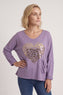 Cherie Heart Cotton Top Purple – image 1 of 5