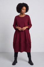 Minnie Seam Detail Cotton Tunic Wine Wine - Minnie Seam Detail Cotton Tunic Wine – image 1 of 6