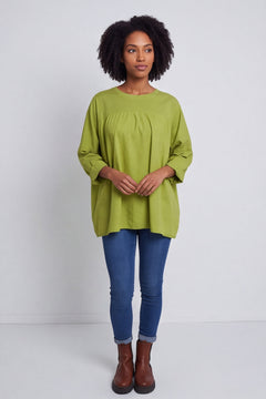 Dianne Cotton Top Green – image 1 of 6