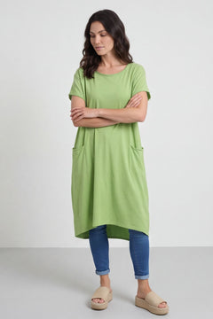 Clara Cotton Dress Green – image 1 of 6