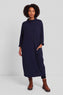 Libby Cowl Neck Cotton Dress Navy – image 1 of 6