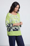 Paitlyn Print Cotton Top Lime – image 1 of 6