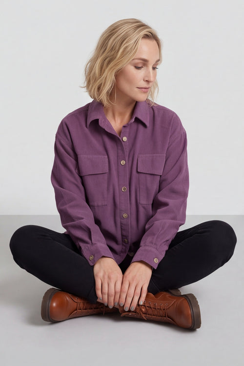 Tonya Needlecord Jacket Mauve – image 1 of 6