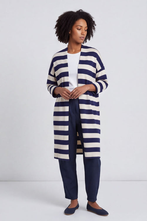 Lizzie Stripped Longline Cardigan – image 1 of 5