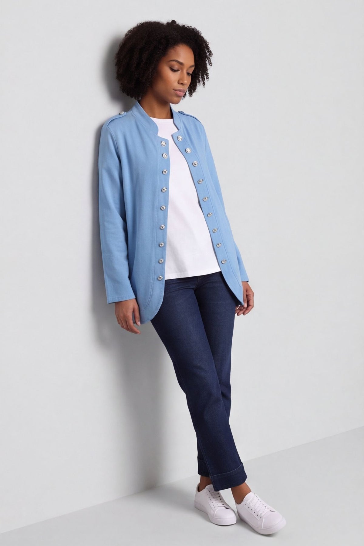 Gatwick Jersey Jacket Powder Blue – image 1 of 6