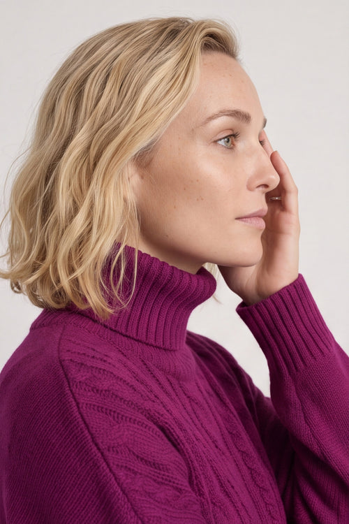 Moira Polo Knitted Jumper Berry – image 1 of 6