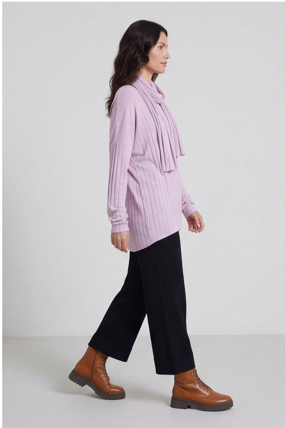 Santana Knitted Scarf Top Pink – image 1 of 4