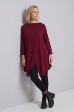 Nelle Cowl Cotton Top Wine Wine - Nelle Cowl Cotton Top Wine – image 1 of 6