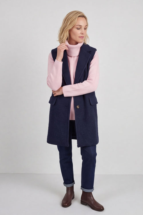 Nori Boucle Gilet Navy – image 1 of 5