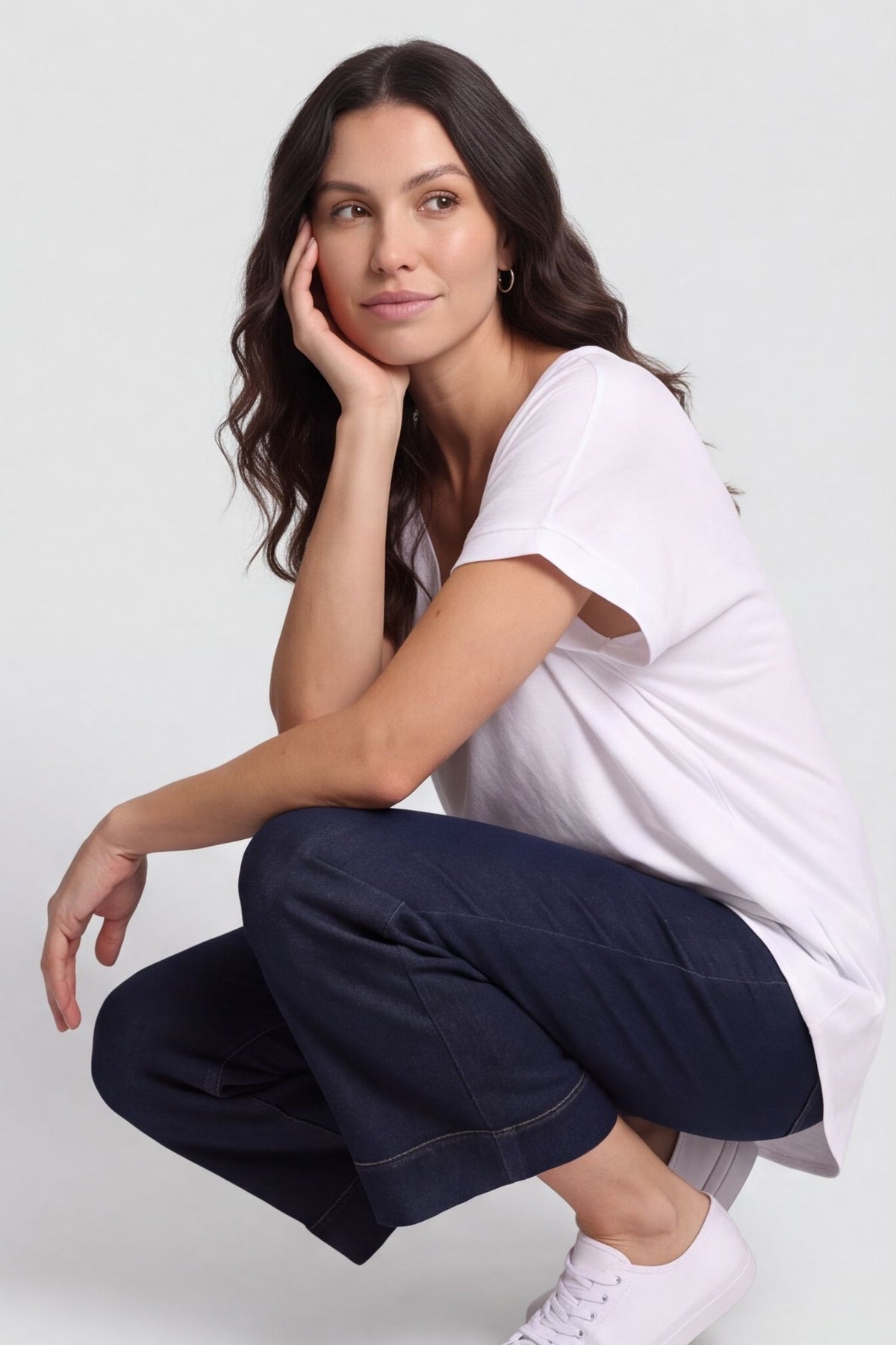 Porthcurno Tie Back Cotton Top White – image 1 of 6