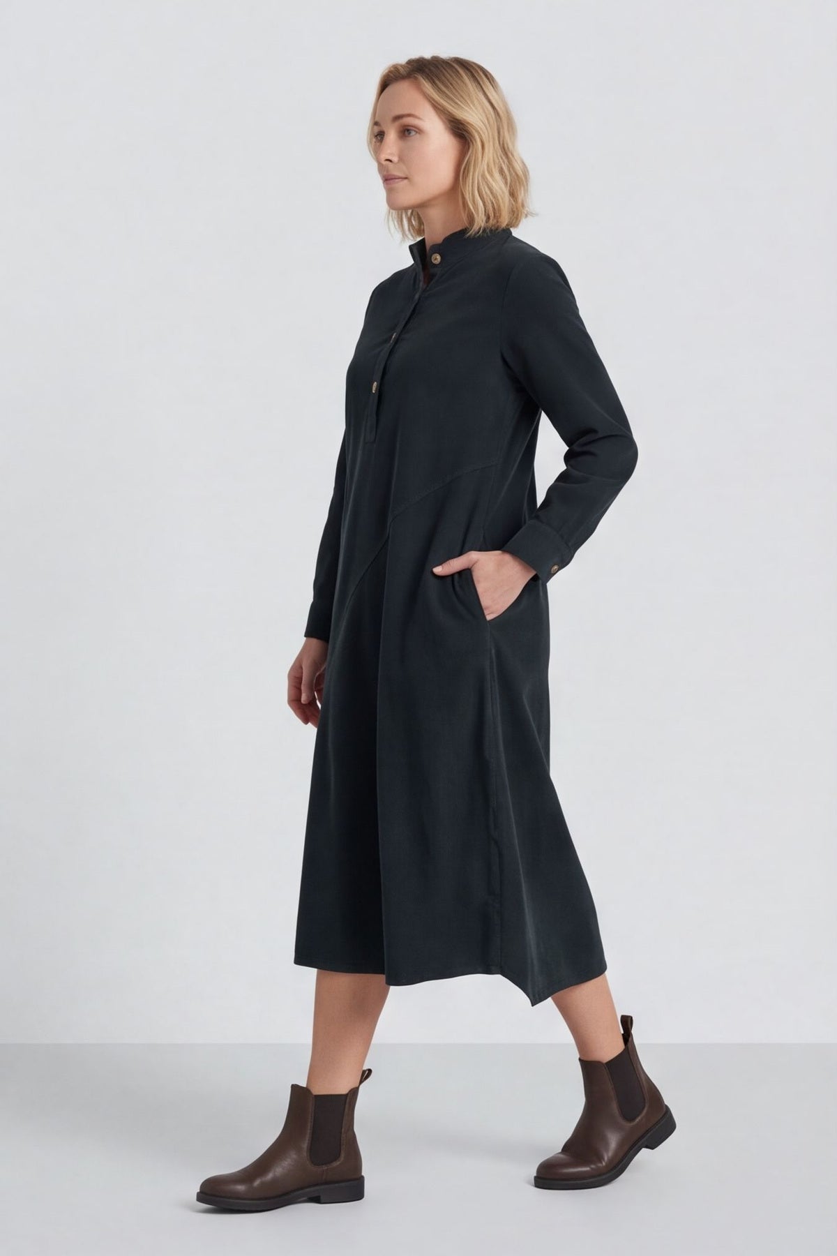 Ruby Needlecord Button Dress – image 1 of 5