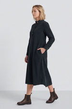 Ruby Needlecord Button Dress Black - Ruby Needlecord Button Dress – image 1 of 5