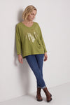 Cherie Heart Cotton Top Green – image 1 of 3