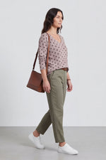 Lola Relaxed Polka Dot V-Neck Top Grape - Lola Relaxed Polka Dot V-Neck Top – image 1 of 6