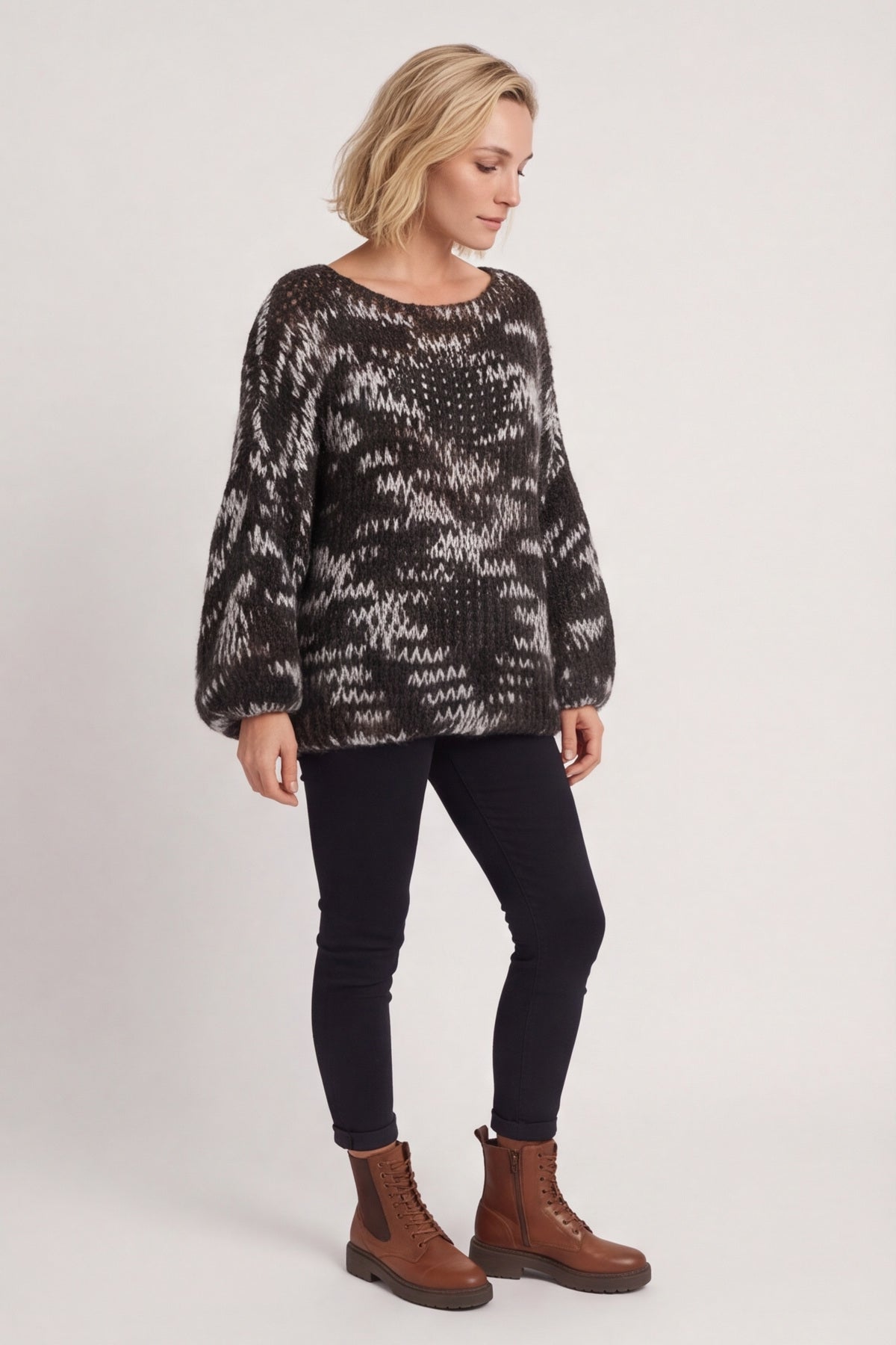 Leatrice Knitted Jumper Cocoa – image 1 of 6
