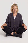 Carleen Batwing Cotton Jacket Charcoal – image 1 of 4