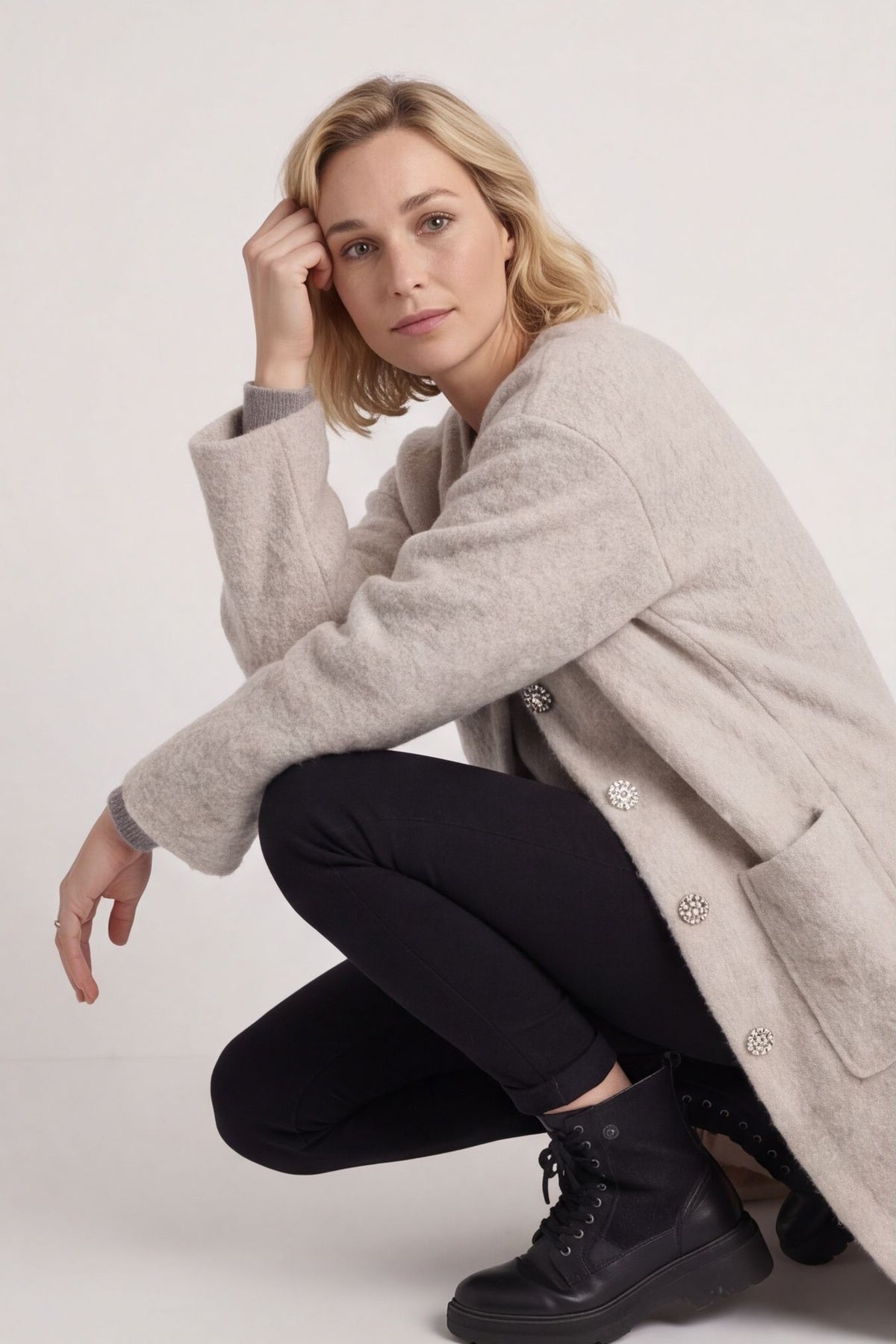Santina Coat Stone – image 1 of 5