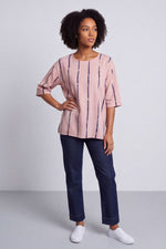 Kalia Stripe Linen Top Pink Pink - Kalia Stripe Linen Top Pink – image 1 of 6