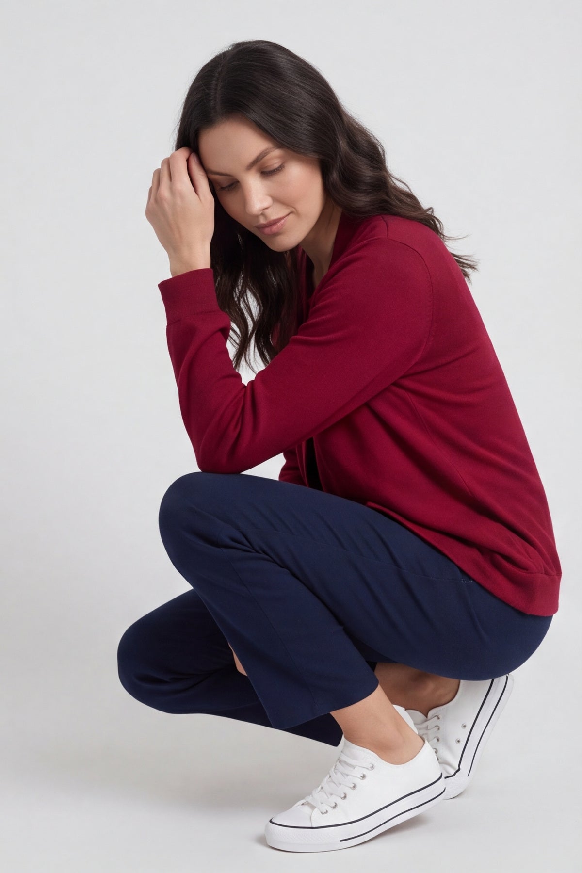 Evianna Knitted Top Wine – image 1 of 6