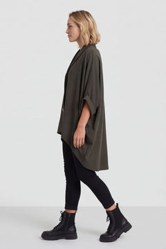 Carleen Batwing Cotton Jacket Khaki – image 1 of 4