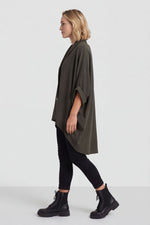 Carleen Batwing Cotton Jacket Khaki Khaki - Carleen Batwing Cotton Jacket Khaki – image 1 of 4