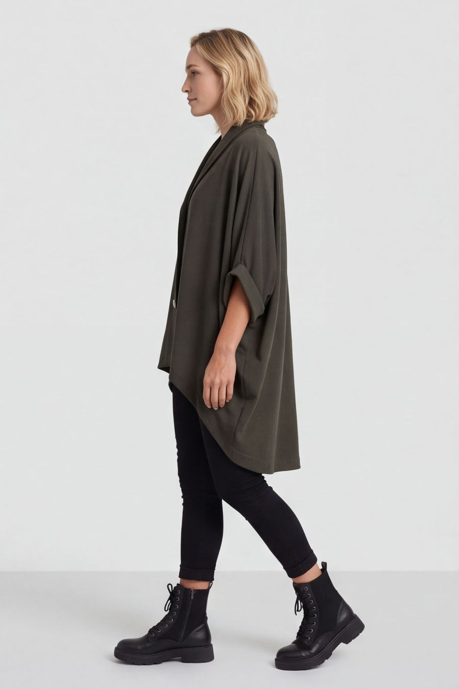 Carleen Batwing Cotton Jacket Khaki – image 1 of 4