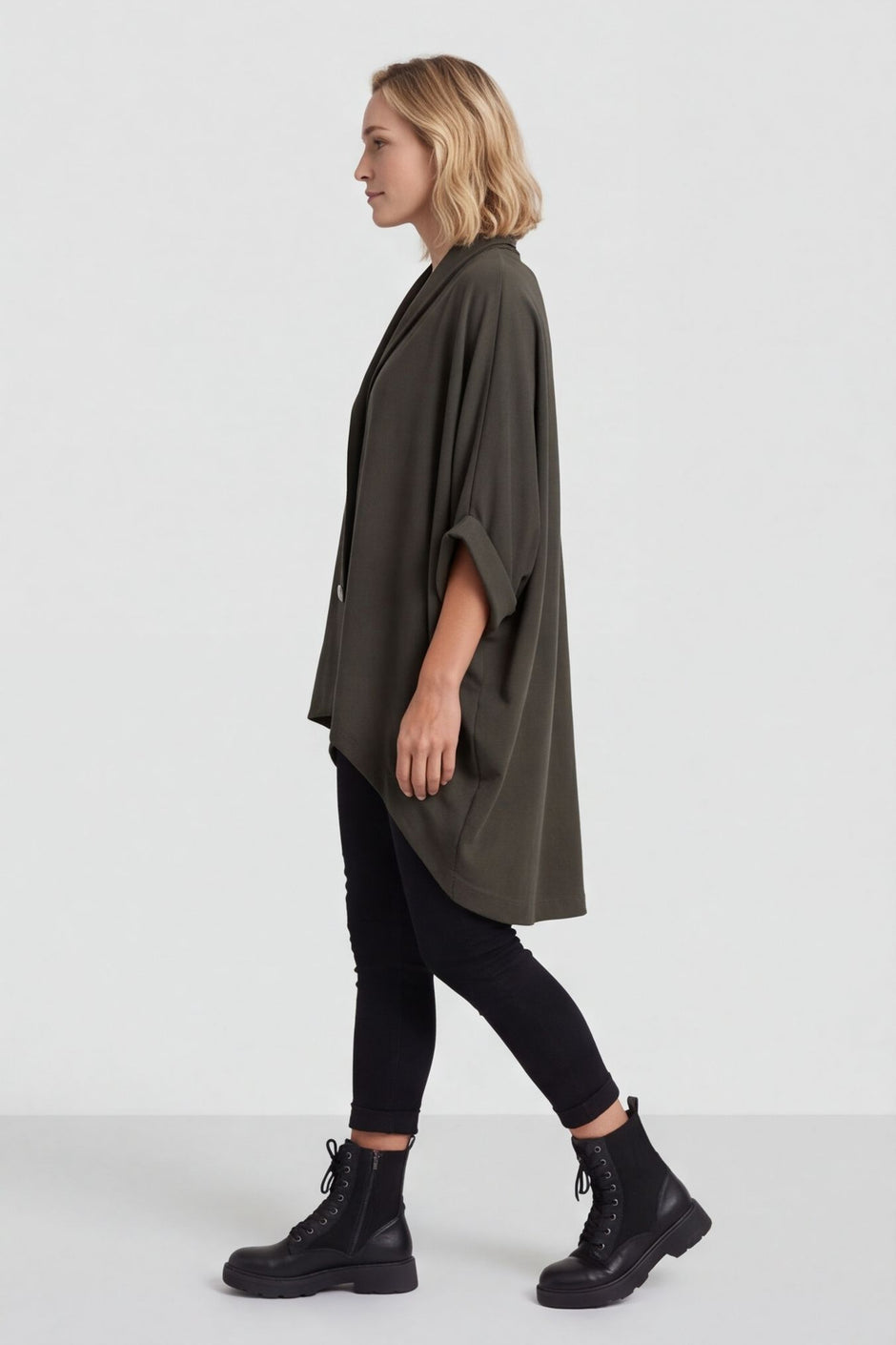 Carleen Batwing Cotton Jacket Khaki – image 1 of 4