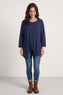 Kelilah Pocket Cotton Top Navy – image 1 of 3