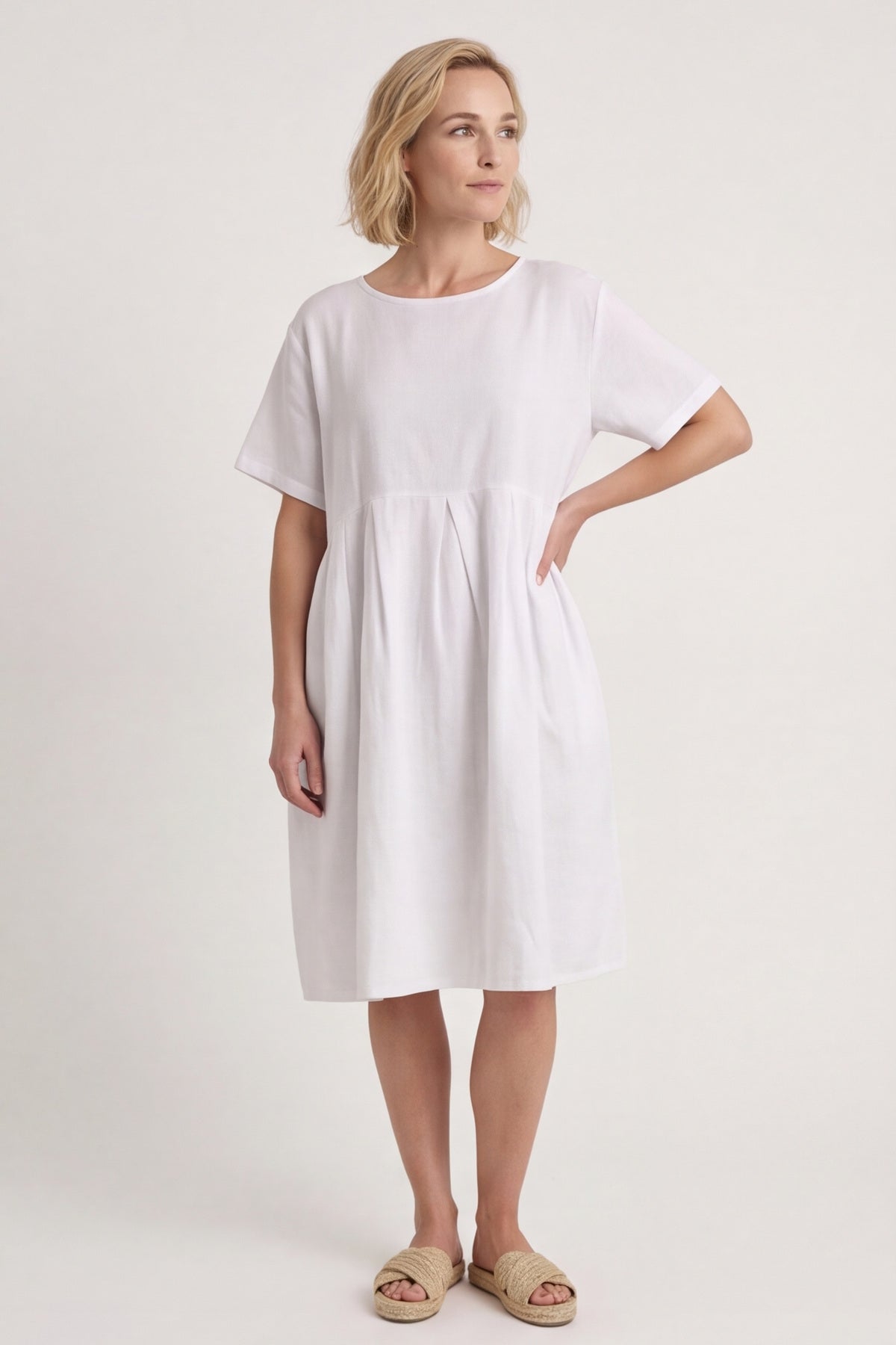 Zouch Linen Cap Sleeve Dress – image 1 of 6