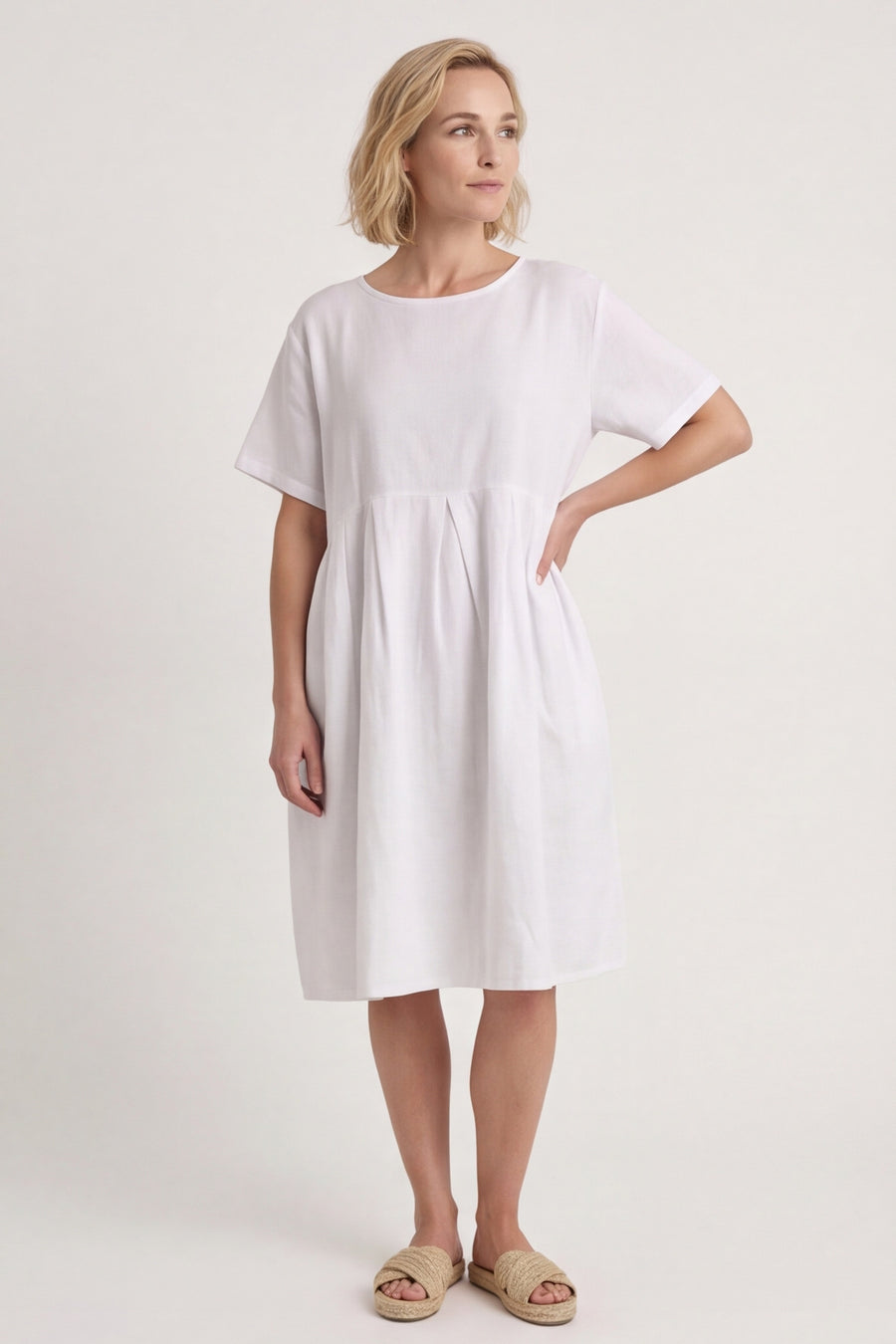 Zouch Linen Cap Sleeve Dress – image 1 of 6