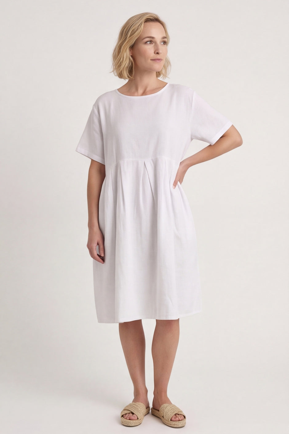 Zouch Linen Cap Sleeve Dress – image 1 of 6