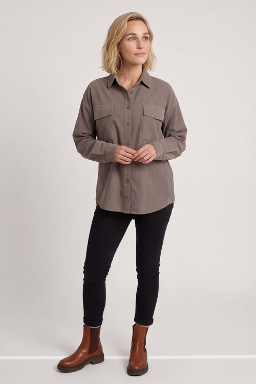 Tonya Needlecord Jacket Mocha – image 1 of 6