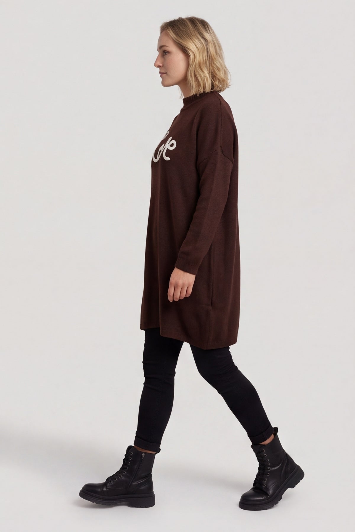 Love Knitted Jumper Dress Cocoa – image 1 of 6