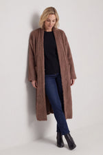 Stevie Soft Brushed Longline Jacket Cocoa - Stevie Soft Brushed Longline Jacket – image 1 of 5