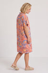 Naida Print Button Tunic Orange – image 1 of 6