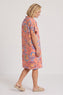 Naida Print Button Tunic Orange – image 1 of 6