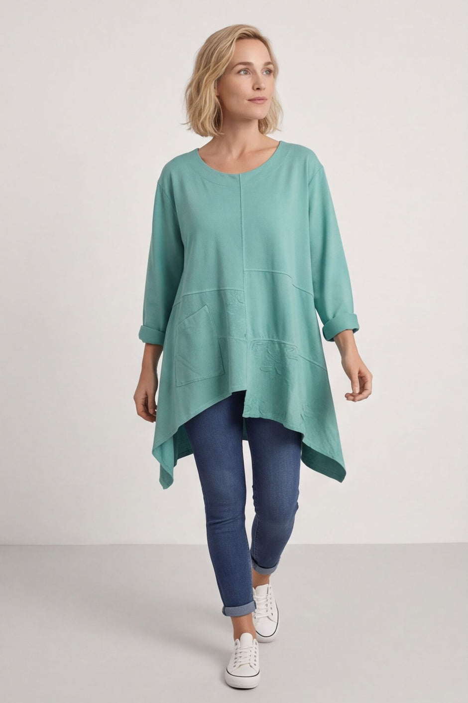 Berenice Cotton Top Mint – image 1 of 5