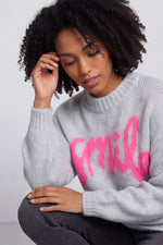 Smile Knitted Jumper Grey Grey - Smile Knitted Jumper Grey – image 1 of 6
